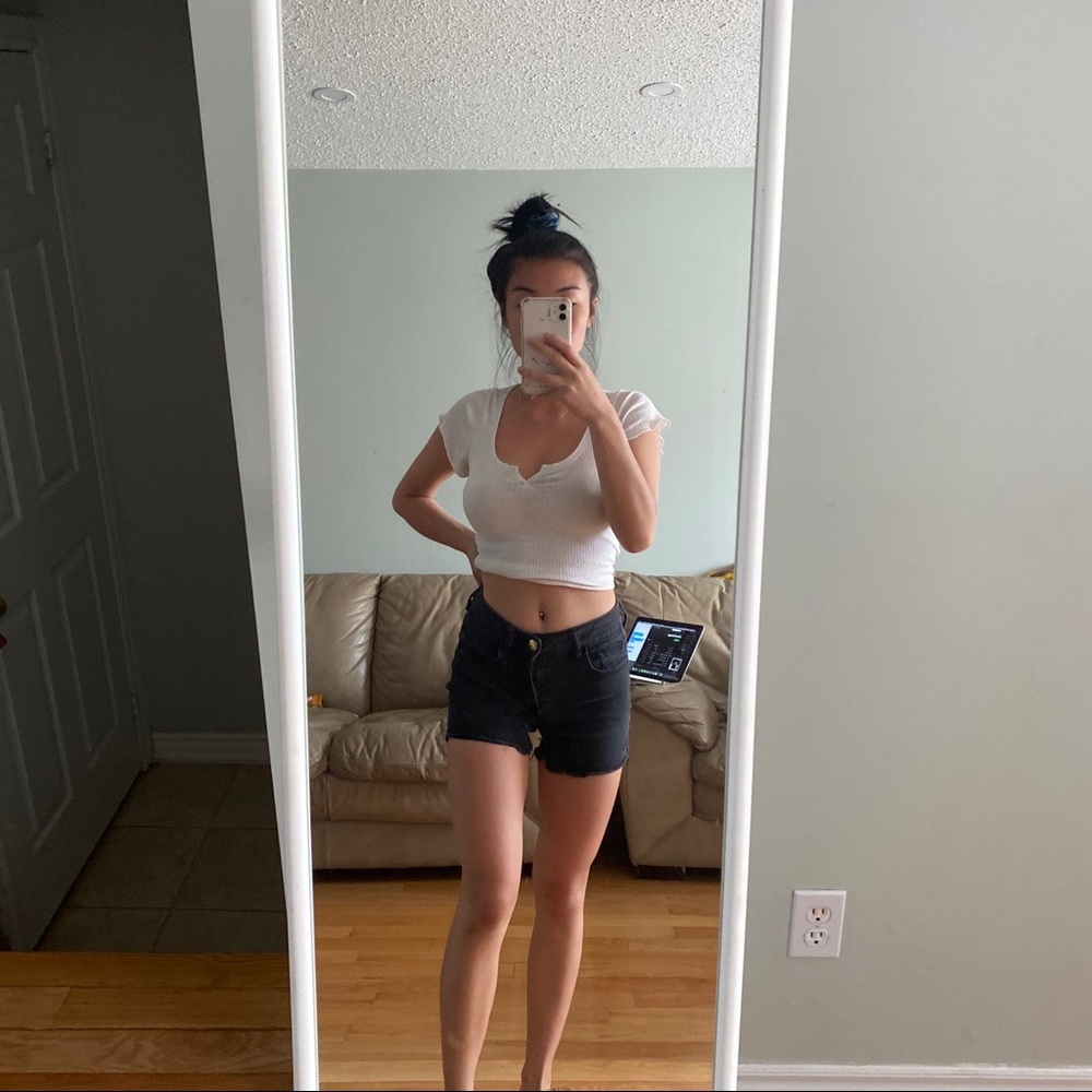 Black Jean Shorts from AE